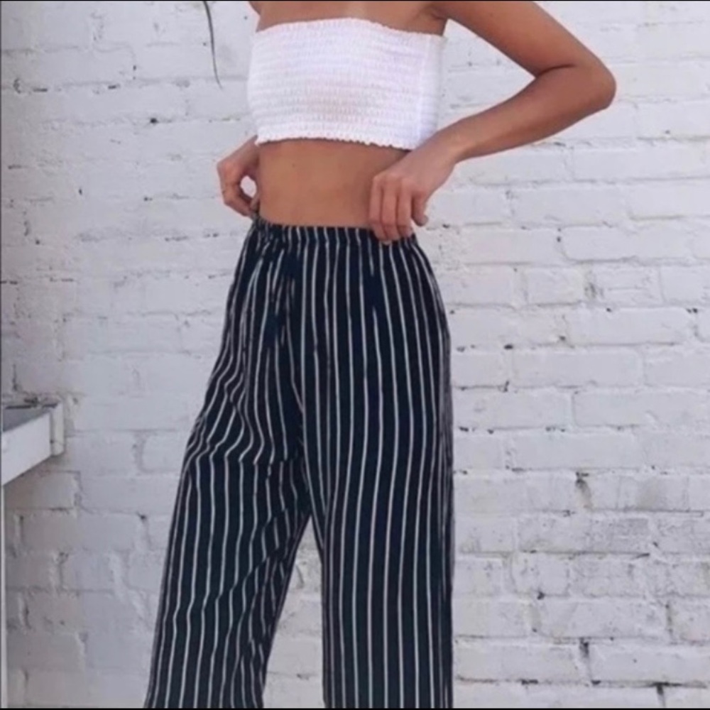 Navy and White Frankie Pants